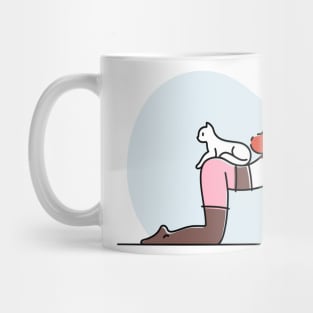 YOGA WITH CAT ILLUSTRATION Mug